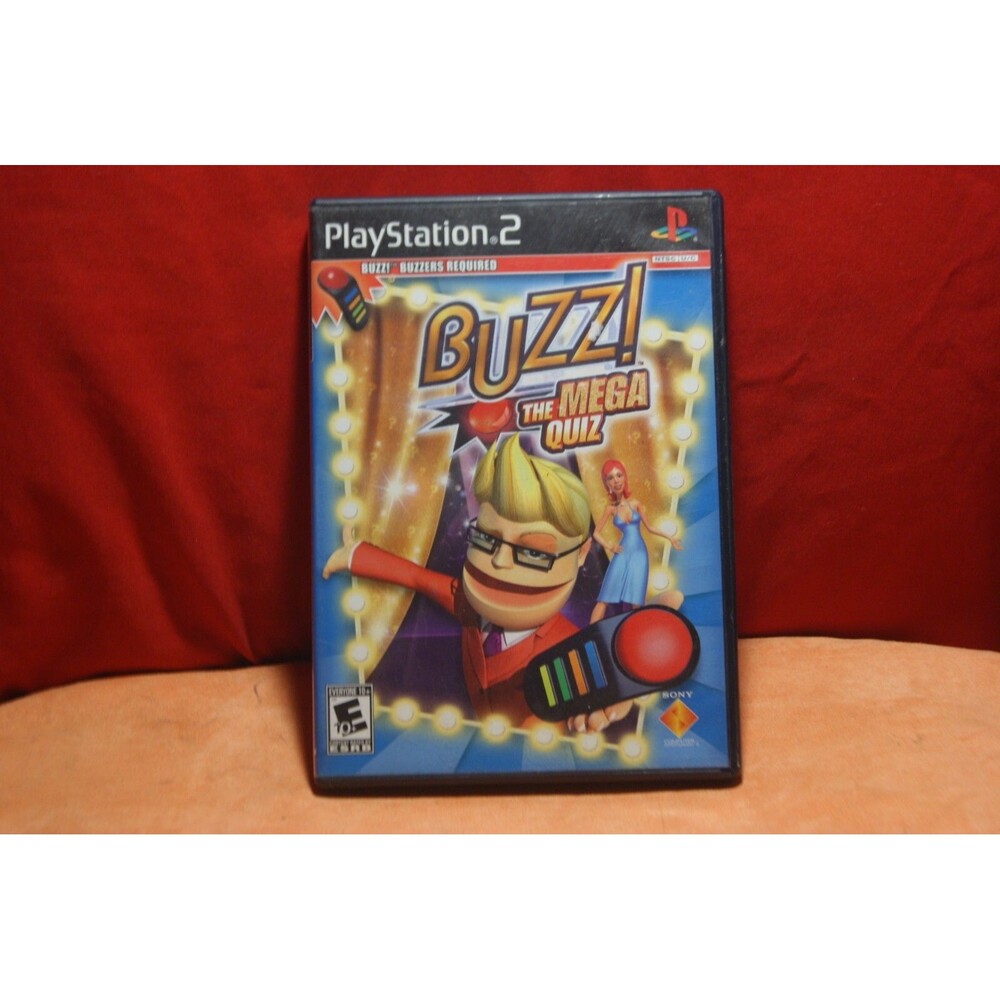 Sony Playstation PS2 Buzz! the Mega Quiz Family Fun Video Game Vintage